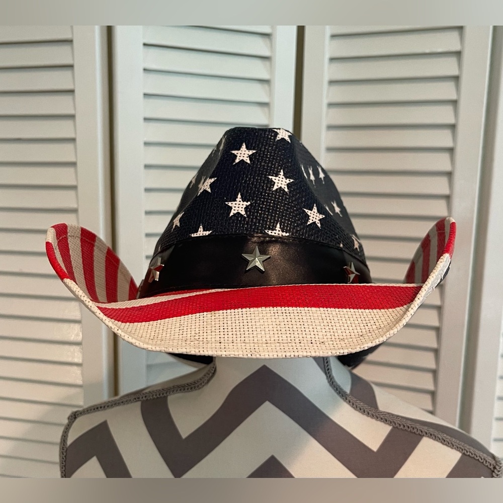 Cowboy Hat - Stars and Stripes - USA - Flag